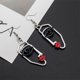 thumbnail image 2 of Pendientes colgantes de cara delicada Jumpingount plateado, 2 of 6