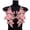Pink, variant on Sewing On Iron On Flower Patches with Sequins Embroidery for Easy Crafting Projects Polyester