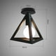 thumbnail image 5 of Juego de 2 Lámparas de Techo de Diseño Industrial, Jaula Triangular, Lámpara de Techo Moderna, Estilo Industrial Vintage, Metal Negro, Dormitorio, Cafetería, Restaurante, Comedor, Negro, 5 of 5