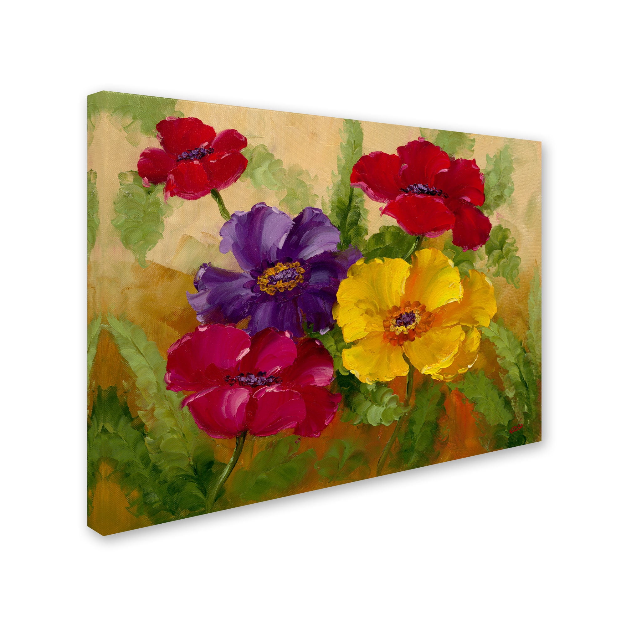 Trademark Fine Art "Flowers" Canvas Art by Rio