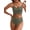 Army Green, variant on ANRABESS Womens Bikini Set High Waisted Ribbed 2 Piece Swimsuit Scoop Neck Tummy Control Bathing Suit Brown Large