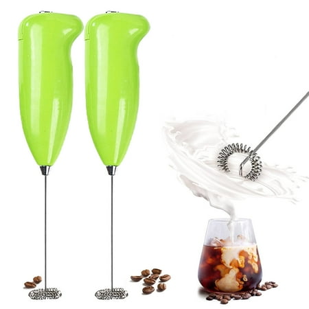 

Powerful Milk Frother Handheld Foam Maker for Lattes - Whisk Drink Mixer for Coffee Mini Foamer for Cappuccino Frappe Matcha Hot Chocolate by Milk Boss green green，G41225