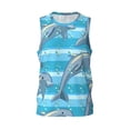 thumbnail image 2 of Easygdp Dolphin Men's Mesh Basketball Jersey Quick Drying Sleeveless Shirts Fitted Muscle Tank Tops Sport Round Neck T-Shirt - Large, 2 of 9