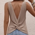 thumbnail image 7 of Ruimatai Women's V Neck Lace Up Blouse Casual Sleeveless Pullover Top Stylish Summer Shirt, 7 of 7