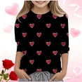 thumbnail image 2 of Annhoo Valentines Shirts for Girl Boy Print Graphic Long Sleeve Crewneck Pullover Tops Casual Oversize Clothes, 2 of 5