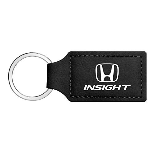 Honda Insight Black Leather Rectangular Key Chain