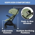 thumbnail image 5 of Delta Children Icon Ultra Compact Lightweight Everyday & Travel Stroller - One-Hand Fold - Only 15.6 lbs- Fits in Overhead Compartments - Greenguard Gold Certified - Multi-Position Recline, Sage Green, 5 of 5