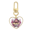 thumbnail image 1 of Graffiti Street Fish Fresco Art Gold Heart Keychain Metal Keyring Holder, 1 of 3