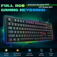 thumbnail image 2 of Redragon S107-BA Gaming Keyboard and Mouse Combo Wired membrane RGB LED Backlit Keyboard 3200 DPI Gaming Mouse, 2 of 7