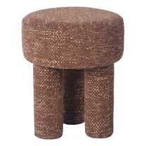 Pemberly Row Handmade Transitional Sedona Brown Knubby Stool