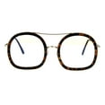 thumbnail image 2 of Womens Double Rim Designer Clear Lens Eye Glasses Tortoise, 2 of 4