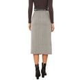 thumbnail image 3 of INSPIRE CHIC Midi Pencil Skirt for Women Fall Winter High Waisted Slit Office Work Skirts with Belt L Coffee, 3 of 6