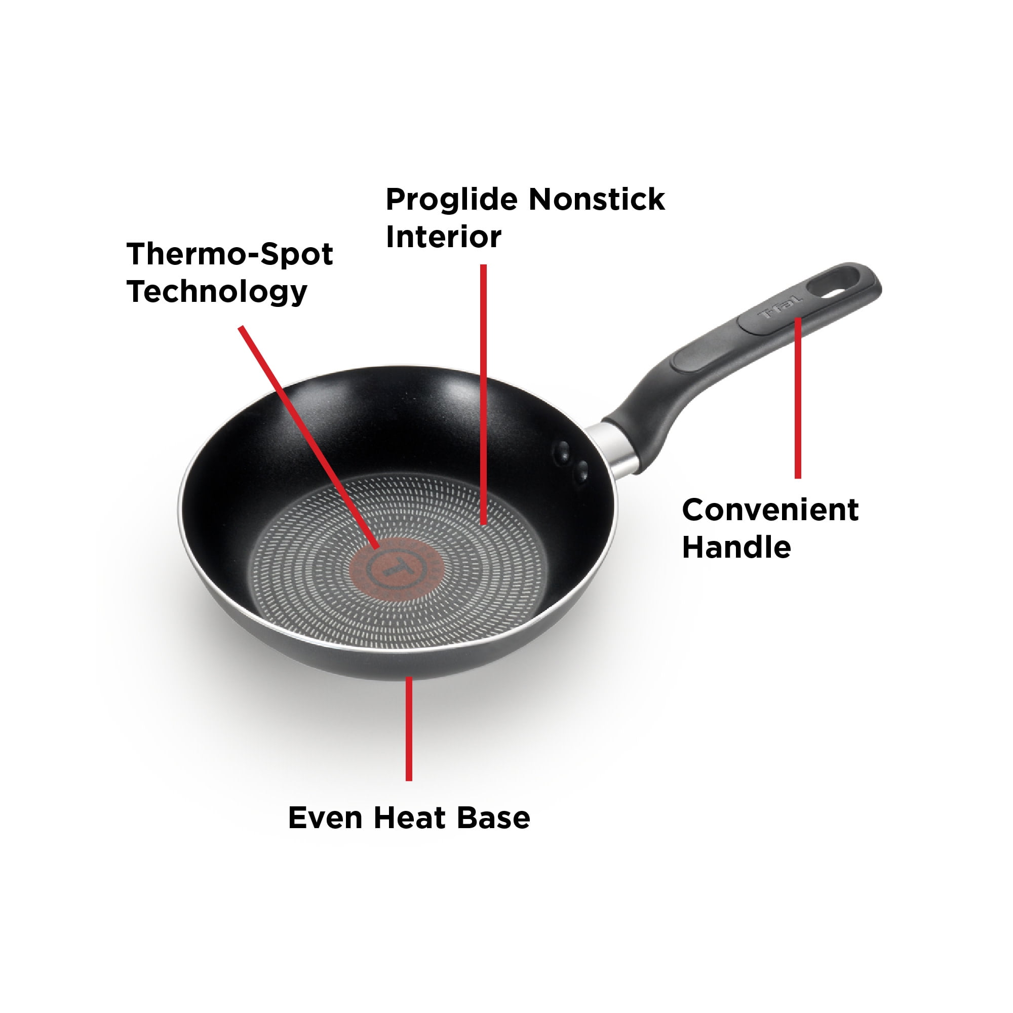 T-fal Advanced Nonstick Fry Pan 8 Inch , Pots and Pans, Dishwasher Safe  Black.