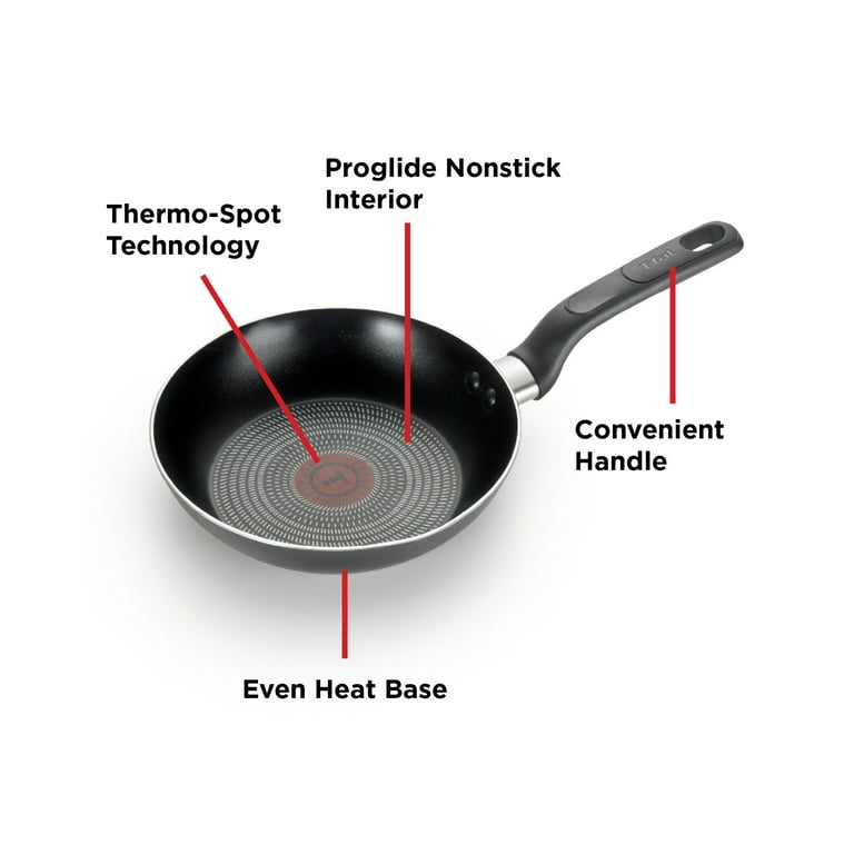 T-fal Signature Nonstick Fry Pan Set 8, 10.5 Inch Oven Safe 350F Cookware,  Pots and Pans, Dishwasher Safe Black