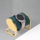 thumbnail image 2 of Exhibidor de pulseras, soporte para relojes y joyas, collar de lujo, portátil y moderno Verde, 2 of 9