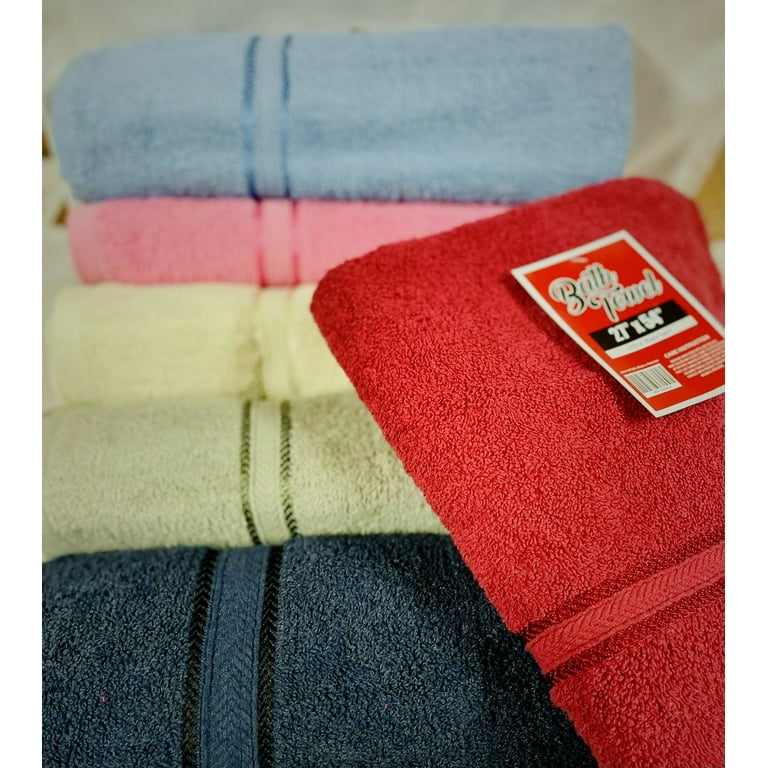 Paquete de 6 toallas de baño – Superabsorbentes – 100 % algodón – 27 x 54  pulgadas (paquete de 6 toallas de baño multicolor)