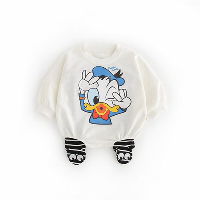 Pelele de manga larga para niño, mallas para bebé, conjunto de 2 unidades, traje de Minnie Mouse para niña, ropa de Pato Donald, mono para niño pequeño, mono para recién nacido Kids3M Gao Jinjia LED