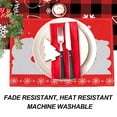 thumbnail image 3 of Christmas Table Mats Placemats Set of 4 Winter Holiday Xmas Kitchen Mat Dining Place mat，Happy New Year Accessory, 3 of 5