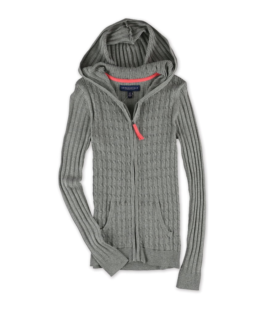 Aeropostale Juniors Cable Knit Hooded 