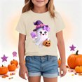 thumbnail image 2 of boobe Halloween Shirts for Girls T Shirt Cute Graphic Tees Halloween Spooky Season Short Sleeve Tee Tops, 2 of 8