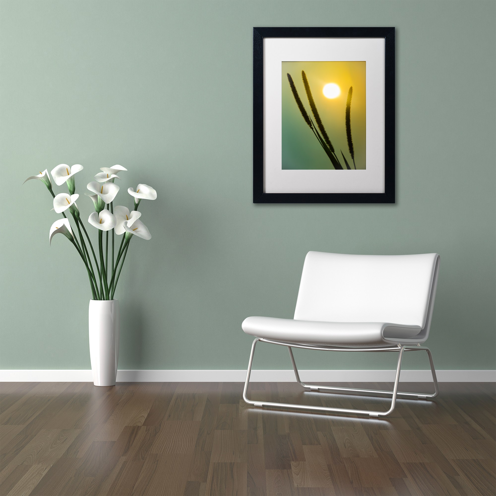Trademark Fine Art 'Steam Train with Autumn Foliage' Canvas Art by PIPA Fine Art, White Matte, Wood Frame