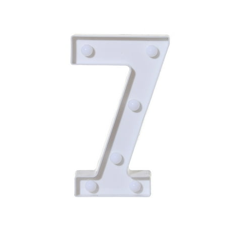 

JWDX Led Light Clearance Alphabet Led Digital Lights Light Up White Plastic Digital Standing Hanging 7
