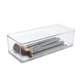 thumbnail image 5 of Isaac Jacobs Clear Acrylic Rectangular Stackable Storage Organizer, (9" L x 3.5" W x 2.5" H) Drawer Tray, Multi-Functional, Bathroom, Kitchen, Home, Office, Desk, Drawers, 5 of 7