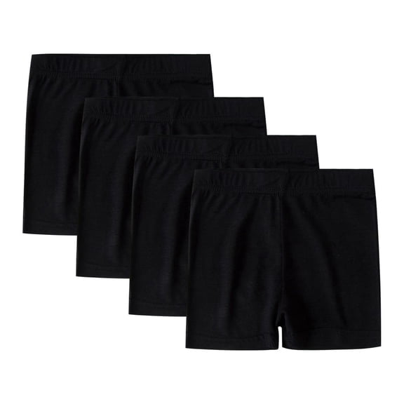 4 Pack Toddler Girls Athletic Shorts Kids High Waisted Yoga Dance Biker Shorts Comfy Gymnastics Shorts 3-14Y