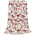 thumbnail image 2 of Bingfone Mushroom Print Flannel Fleece Blanket Throw Blanket For Bed,Sofa,Couch,Travel,Camping(60"X50"), 2 of 9