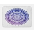 thumbnail image 1 of Mandala Bath Mat, Oriental Bohemian Composition with Flourishing Petals Motif, Plush Bathroom Decor Mat with Non Slip Backing, 29.5" X 17.5", Navy Blue Indigo, by Ambesonne, 1 of 2