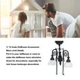 thumbnail image 4 of Double Headed Flower Design Dollhouse Chandelier, Exquisite And Elegant 1:12 Scale Miniature Ceiling Light With Vivid Details, Compatible With Dollhouse Decor, 4 of 8