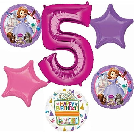 Sofia the First 5th Birthday Party Supplies Balloon Bouquet Decorations