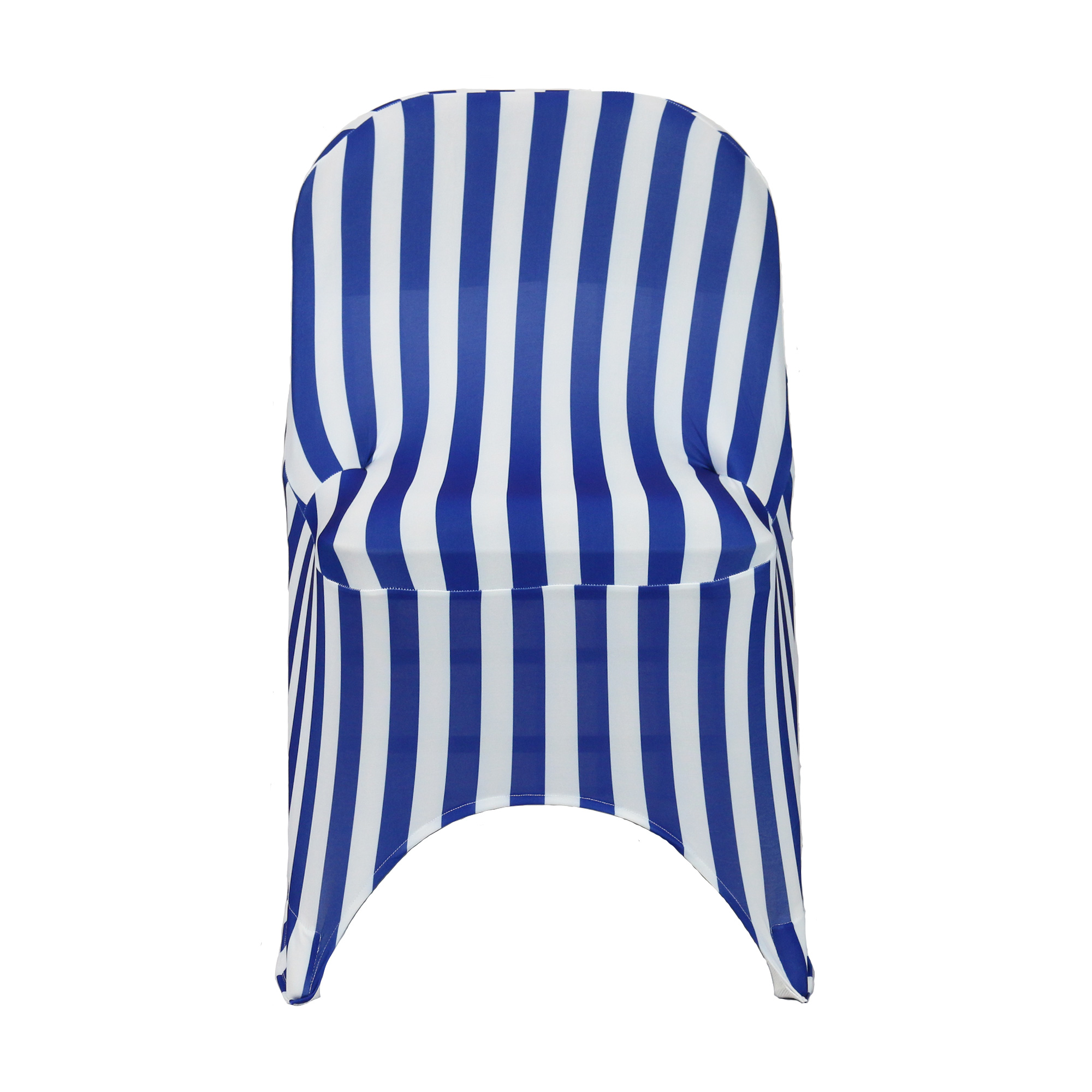 Your Chair Covers - Stretch Spandex Folding Chair Covers Striped Royal Blue/White for Wedding, Party, Birthday, Patio, etc. - image 3 of 3