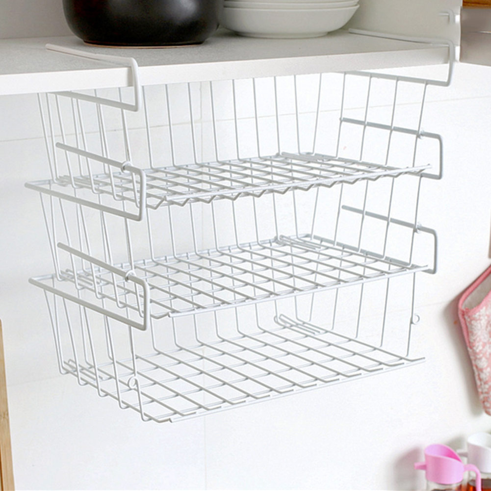Table Hanging Basket Metal File Basket Refrigerator Storage Basket