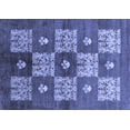 thumbnail image 1 of Ahgly Company Machine Washable Indoor Rectangle Oriental Blue Industrial Area Rugs, 6' x 9', 1 of 4