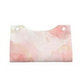 thumbnail image 4 of Lsque Pink Marble Printed Long Tissue Box Cover Holder, Facial Paper Organizer Dispenser,Triangle with Bottom Belt, PVC Leather Decorative Organizer, 4 of 9