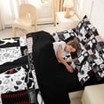 thumbnail image 4 of Erosebridal Baseball Gamer Bedding Comforter Set 7-Piece for Boys,Kids Teens Sport Theme Plaid King Bedding Sets,Black Reversible,Luxury Bedroom Decor, 4 of 6