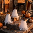thumbnail image 5 of Clearance! 3Pcs Halloween Ghost Figurine Decor, Plastic Spooky Festival Ornaments, Decorative Props for Indoor Outdoor Party Home Display, 5 of 5