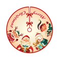 thumbnail image 1 of Txlixc Falda de árbol de Navidad de 35 pulgadas, alce de dibujos animados / almohadilla de Navidad de impresión de copo de nieve Txlixc  moda, 1 of 1