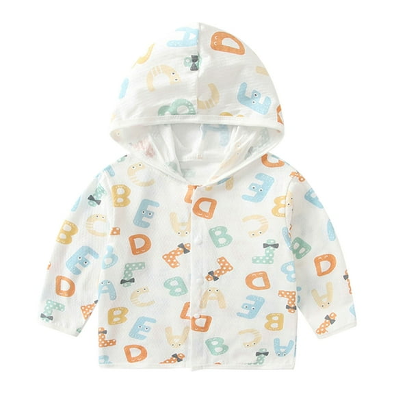 Otqutp Toddler Baby Lightweight Breathable Fall Jackets Kids Boys Girls Cartoon Print Zipper Outerwear Windbreaker Coat