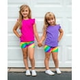 thumbnail image 2 of Made in USA Girls Soft Cotton Jersey Flutter Tee, 2 of 11