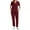 46# Red, variant on 2025 Womens Scrub Sets Stretch 2 Piece Uniforms Suit Nursing Fitted V Neck Top with Jogger Style Pants Navy M