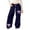 Dark Blue, variant on MUXiin Girls Sweatpants Size 10-12 Bow Baggy Y2k Parachute Track Pants Elastic Waist Girls Sweatpants Joggers Open Bottom Trendy Hip Hop Dance with Pockets Back To School Kids Clothes Size