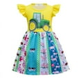thumbnail image 2 of Toddler Baby Girl Cartoon Print Dress Summer Ruffle Dress Casual Party Dresses 3-8Years, 2 of 7