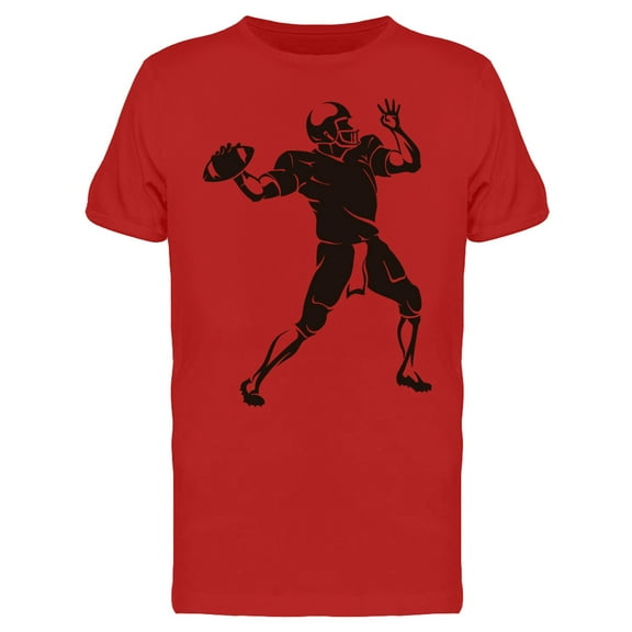 Quarterback Throw Design T-Shirt Men -Image by Shutterstock, Male x-Large