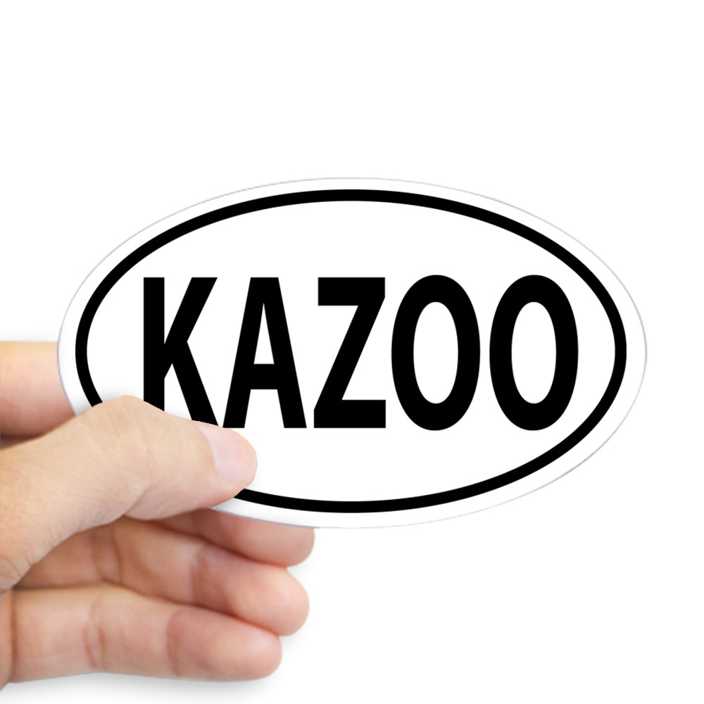 CafePress Kazoo, Kalamazoo, MI Oval Decal Sticker (Oval) Walmart
