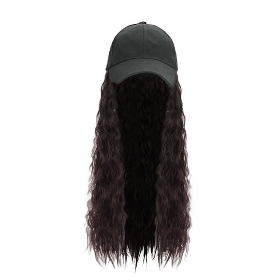 Hats Christmas Women Long Curly Synthetic Wig Quality Hair Black Party With 24inch Winter Hats For Women
