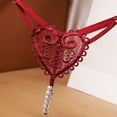 thumbnail image 1 of Hot Floral Embroidery Thongs, See Through Ultra Thin Pearl Massage Panties, Women's Lingerie & Underwear, 1 of 5