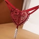 thumbnail image 1 of Hot Floral Embroidery Thongs, See Through Ultra Thin Pearl Massage Panties, Women's Lingerie & Underwear, 1 of 5