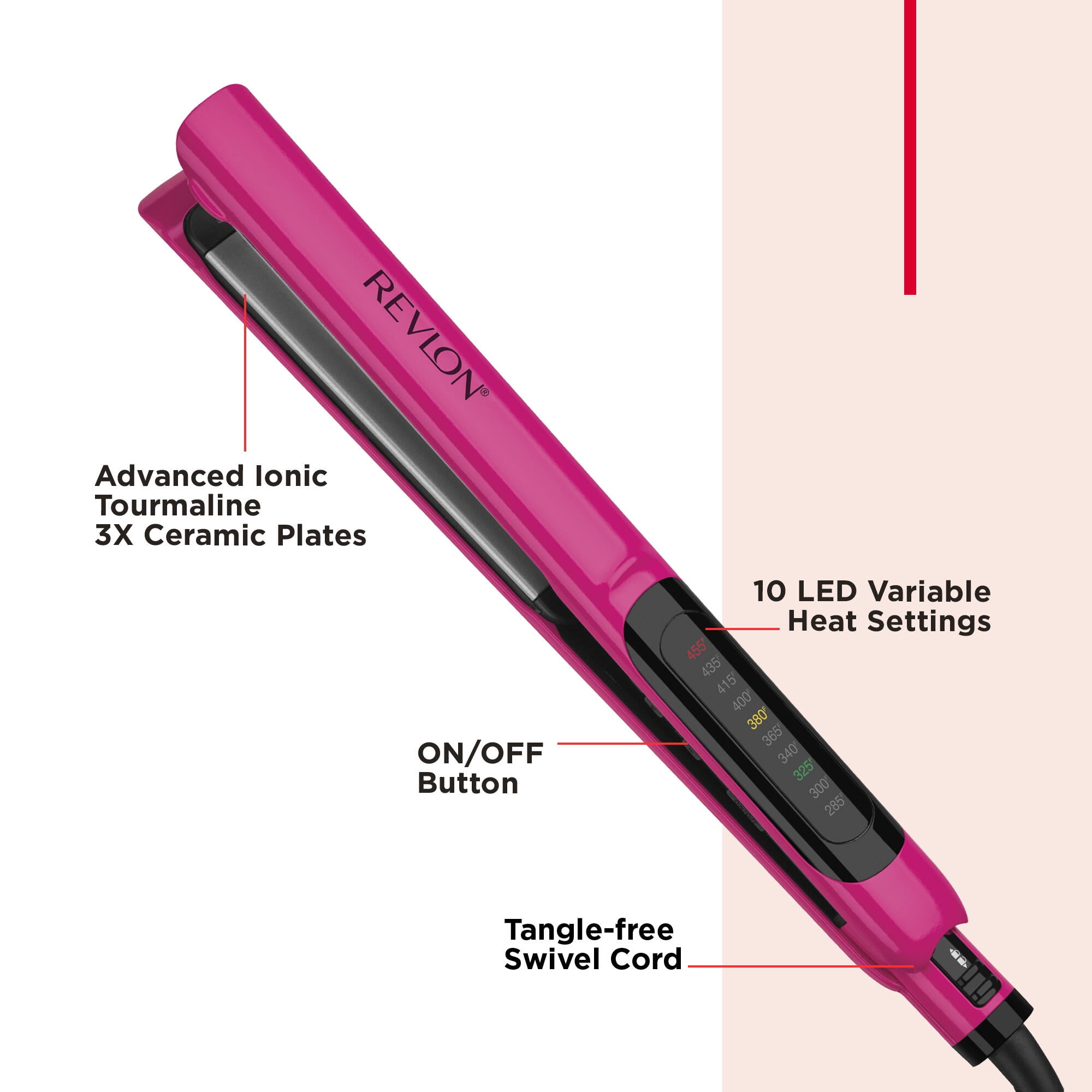Revlon flat iron ✨ Revlon Smooth and Straight Ceramic Flat Iron | Fast Results  main image 2